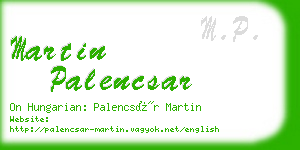 martin palencsar business card